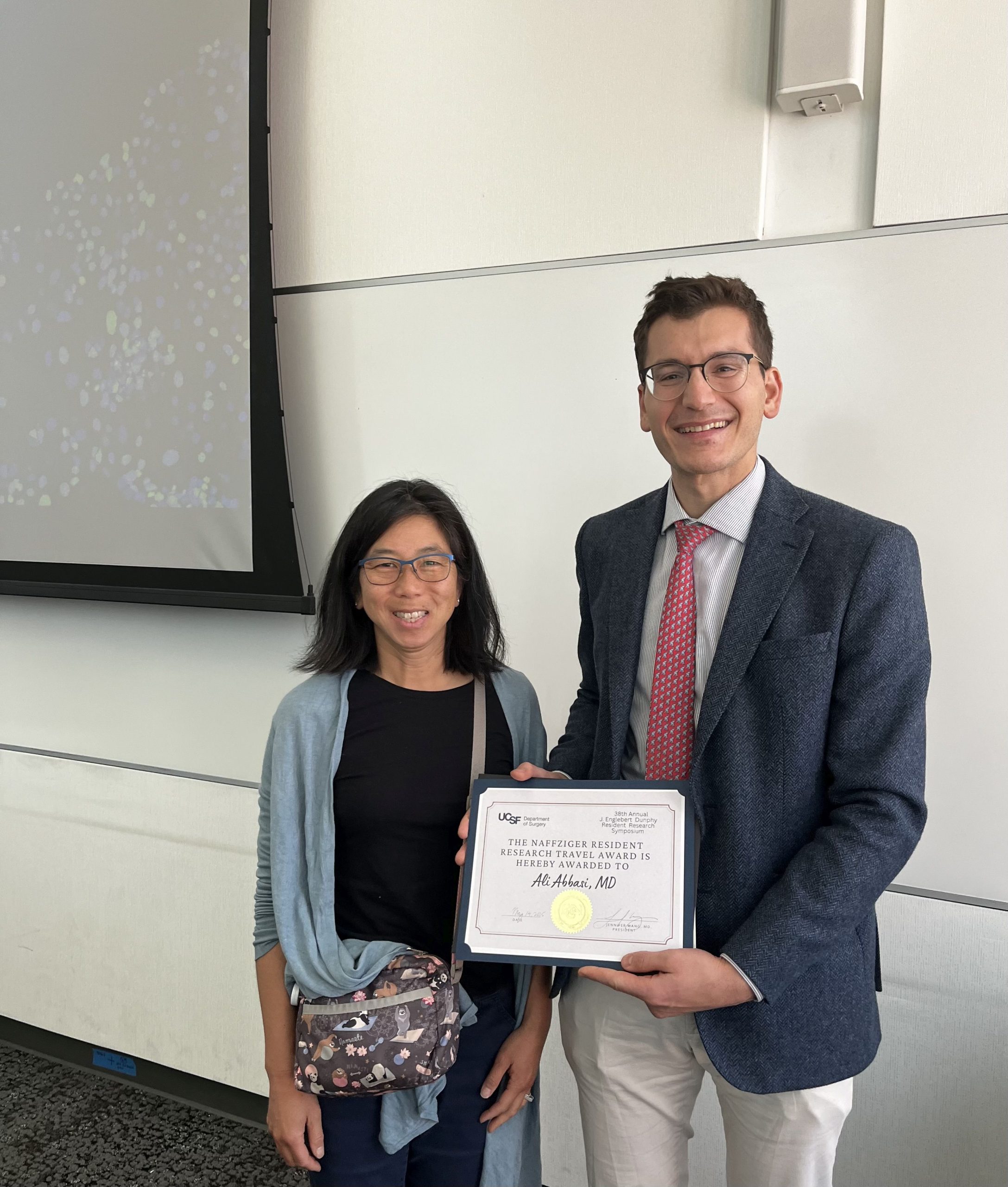 Ali Abbasi, MD Naffziger 2025 Resident Research  Award Winner